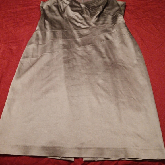 Womens shiney silver colour dress zip back w eye n hook  closure   small bottom - Picture 2 of 8